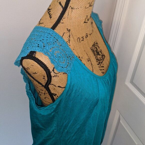 B'leev turquoise blue blouse - Picture 2 of 6